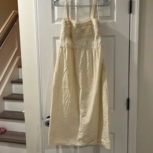 Zara Cotton Lace Midi Dress